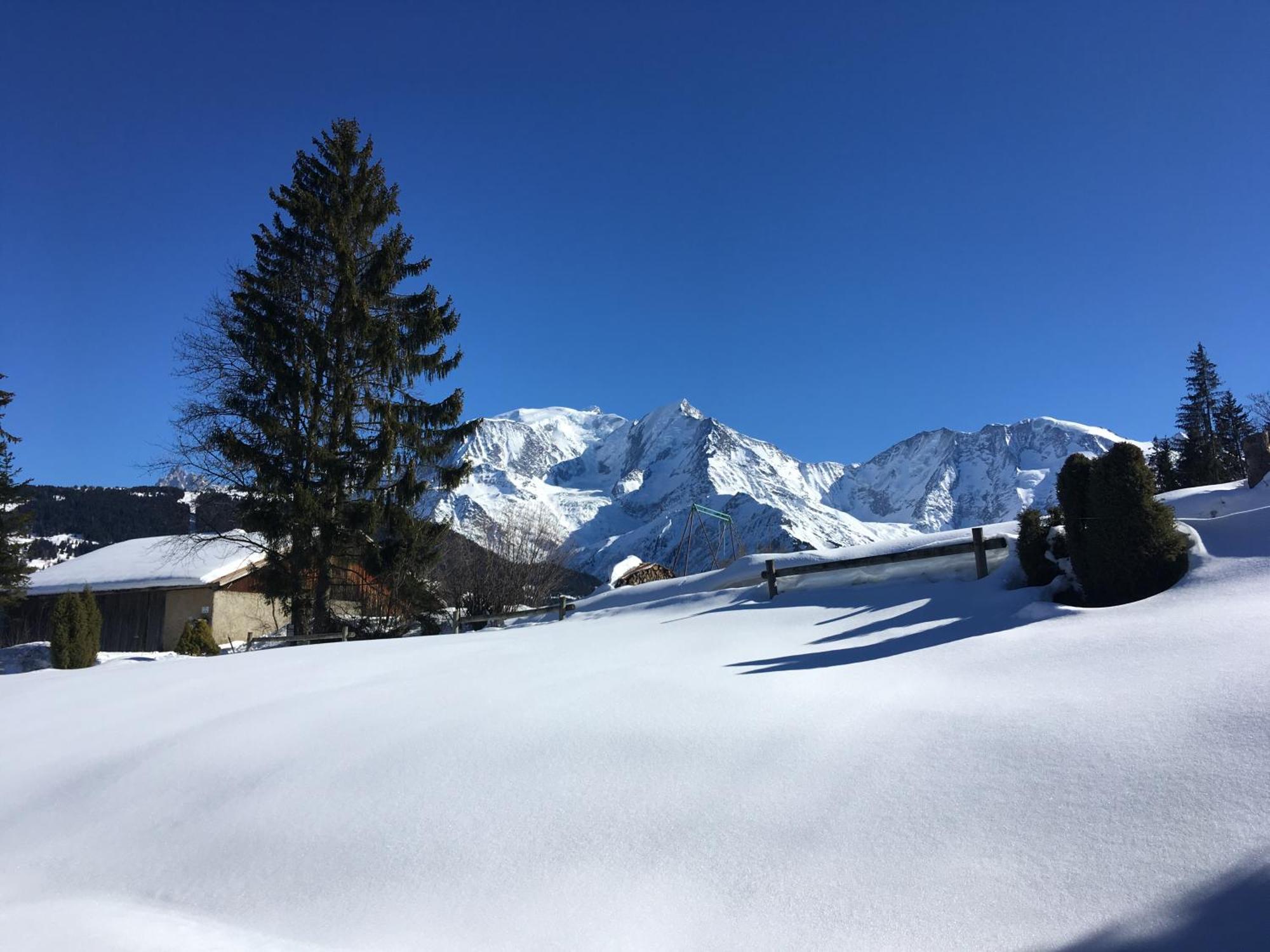 Ferienwohnung Marie Mont Blanc Vue Mont Blanc Saint-Gervais-les-Bains Exterior foto