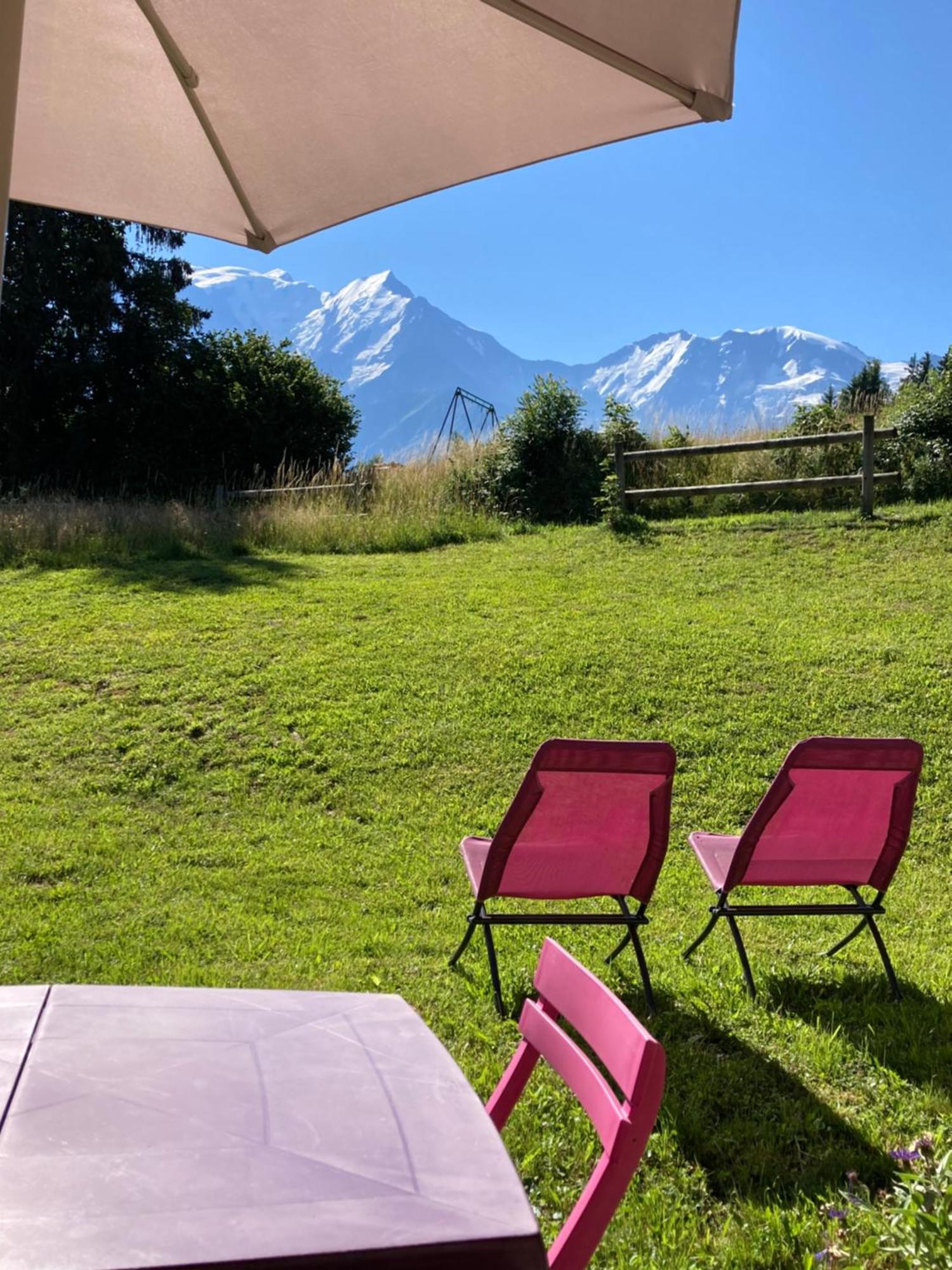 Ferienwohnung Marie Mont Blanc Vue Mont Blanc Saint-Gervais-les-Bains Exterior foto